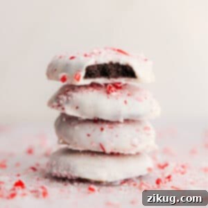 Finished Peppermint Cookies arranged on a serving plate, highlighting their festive appeal.