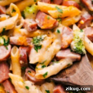 Skillet Cheesy Sausage Pasta 3 One Pan Cheesy Sausage Pasta