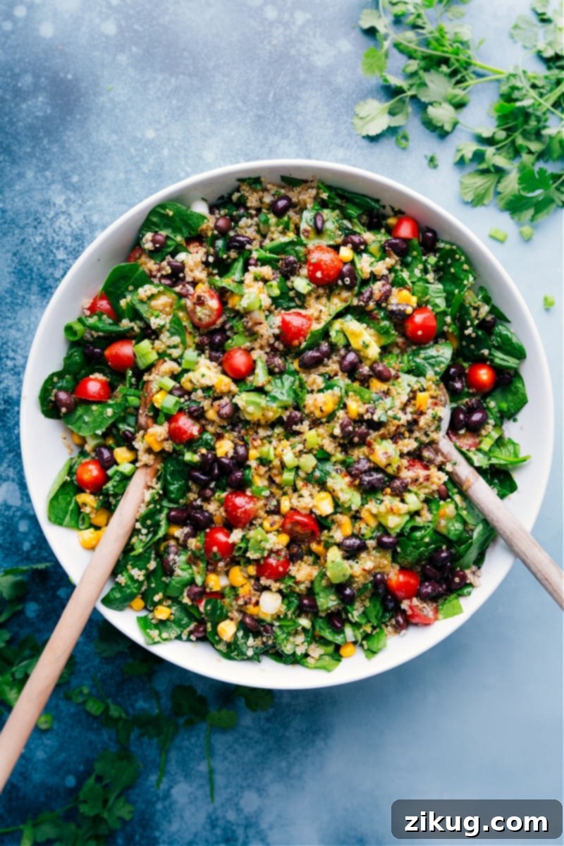 Elevate Your Plate with Quinoa 2 A beautifully presented Quinoa and Veggie Salad with a vibrant honey-lime dressing, showcasing fresh ingredients.
