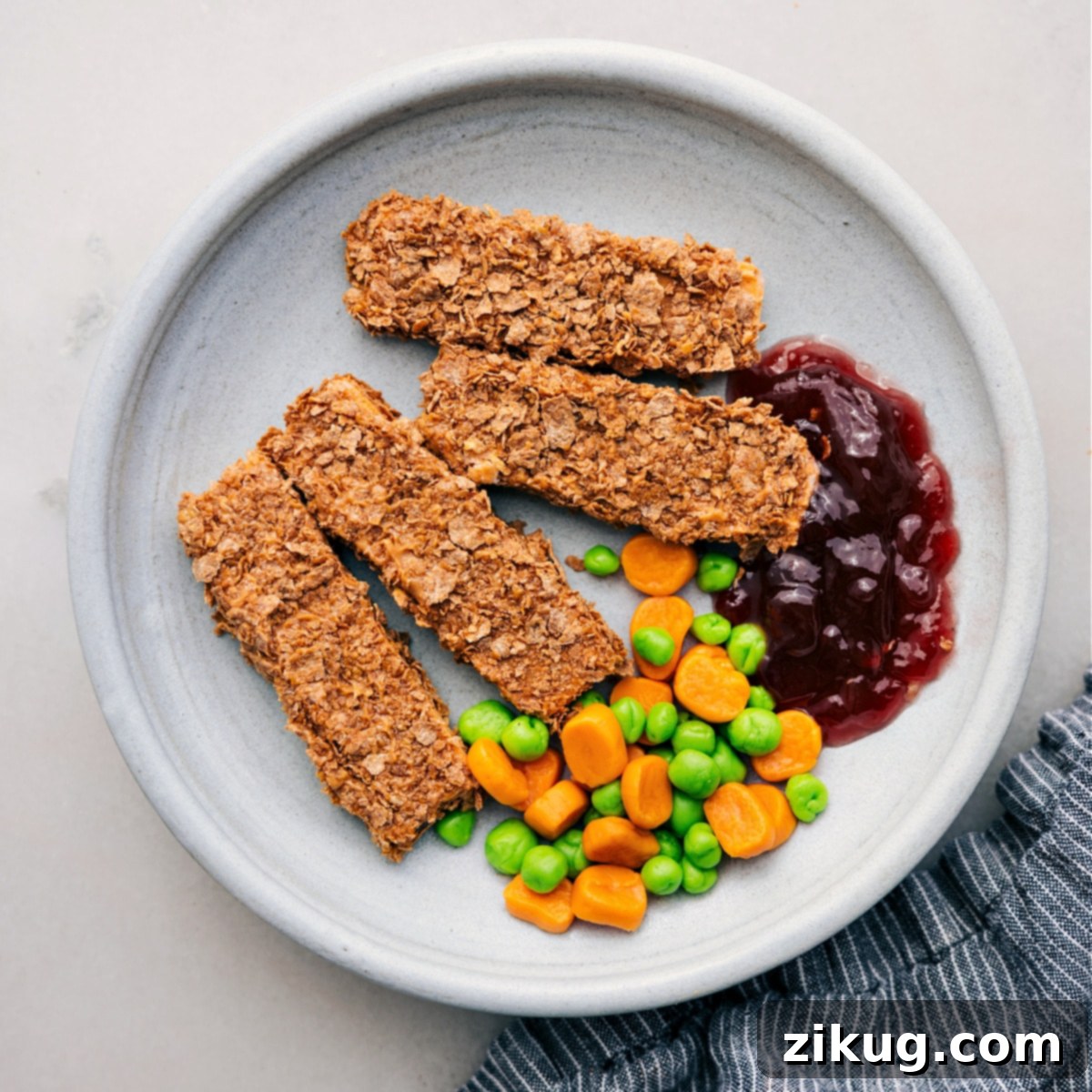 April Fools Sweet Fish Sticks Recipe April Fools Food Prank: Sweet 'Fish Sticks' made from vanilla wafers coated in peanut butter and bran flakes, served with jam and fruit chew 'peas and carrots'.