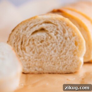 Close-up of a freshly baked French bread loaf