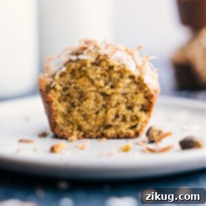 Close-up of freshly baked Pistachio Muffins with a subtle green hue