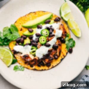 A serving of flavorful Chicken Taco Marinade, beautifully cooked and ready to be enjoyed.