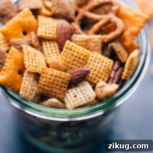 Delicious Chex Mix in a bowl