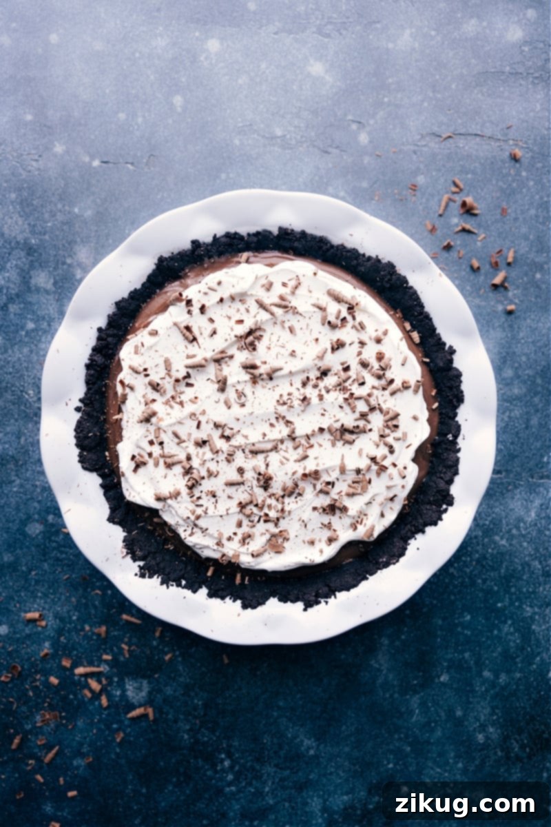 Chocolate Cream Pie is the best Chocolate Cream Pie ready to be served.