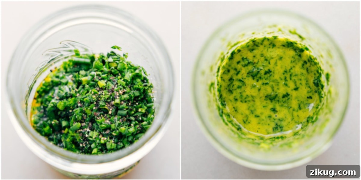No-Mayo Potato Salad Dressing Recipe All the dressing ingredients for No-Mayo Potato Salad prepped out in a mason jar.