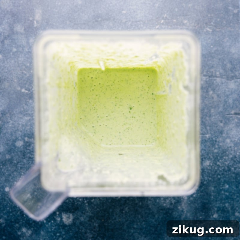 Process shots-- images of the dressing after blending