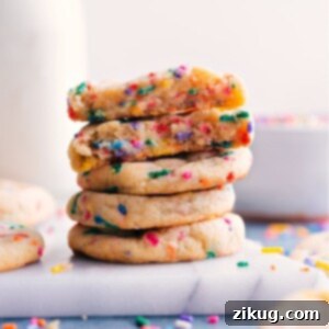 Our delicious Funfetti Cookies with rainbow sprinkles