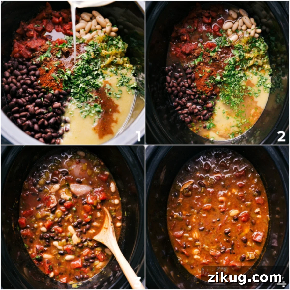 The Best Green Chicken Enchilada Soup All the colorful ingredients for this green chicken enchilada soup are efficiently dumped into a crockpot, mixed with a spoon, and then slow-cooked to flavorful perfection.