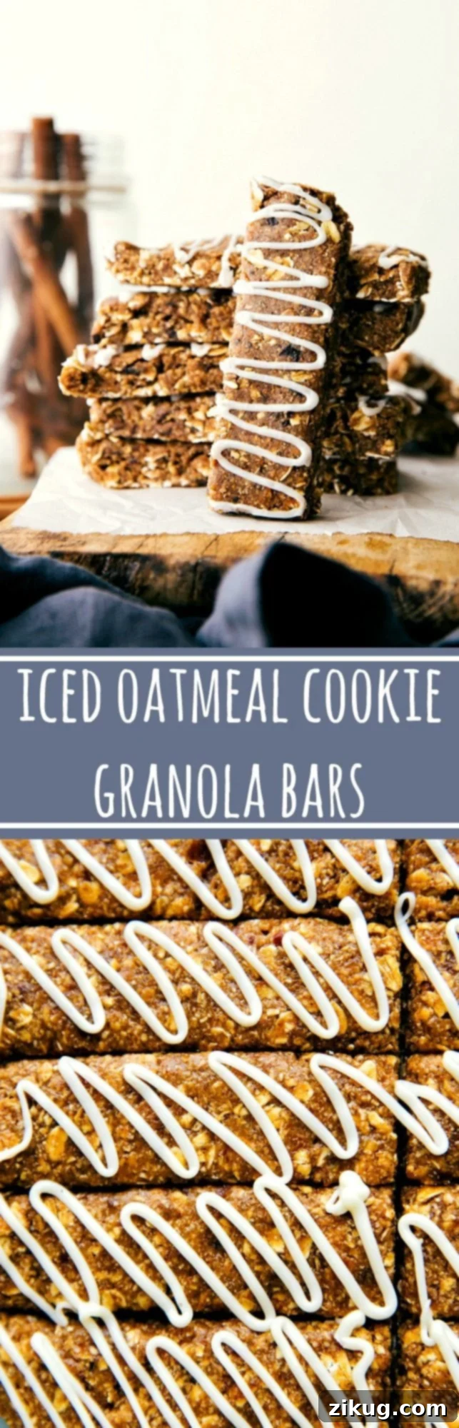 Wholesome Oat Granola Treats 2 Easy to make (no baking!) soft and chewy granola bars made to taste like an iced oatmeal cookie