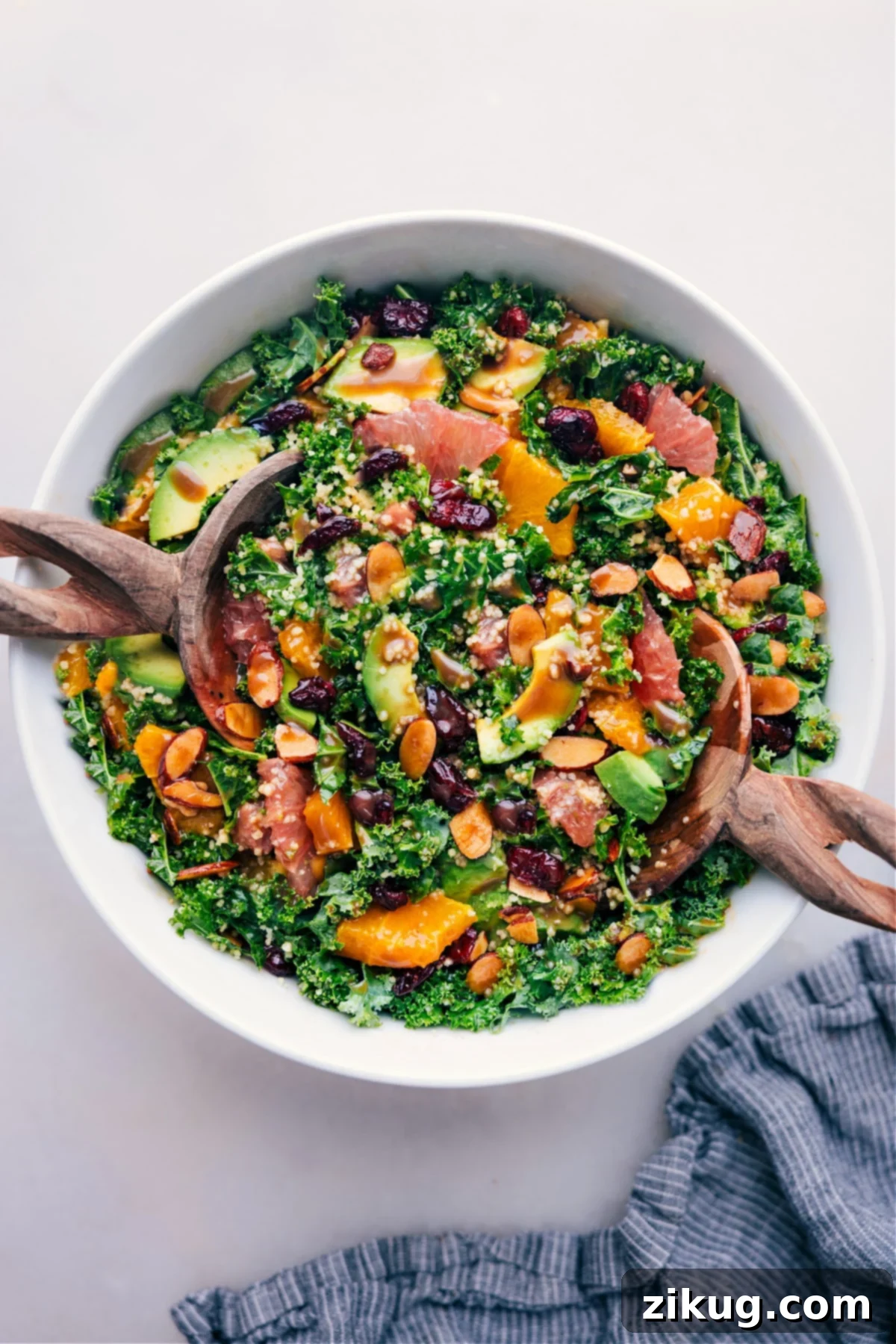 The Best Grapefruit Salad Recipe A vibrant and beautifully presented grapefruit salad in a large bowl, garnished and ready to be served, showcasing its fresh ingredients.