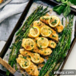 Single Skillet Lemon Parmesan Chicken and Asparagus 6 Delicious ONE PAN Lemon Parmesan Chicken and Asparagus