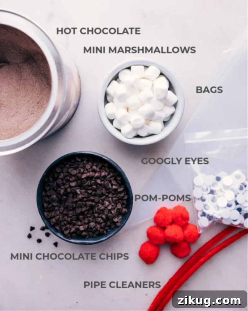 Ingredient shot-- image of all the ingredients used in this gift idea