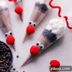 Reindeer Hot Chocolate Cones