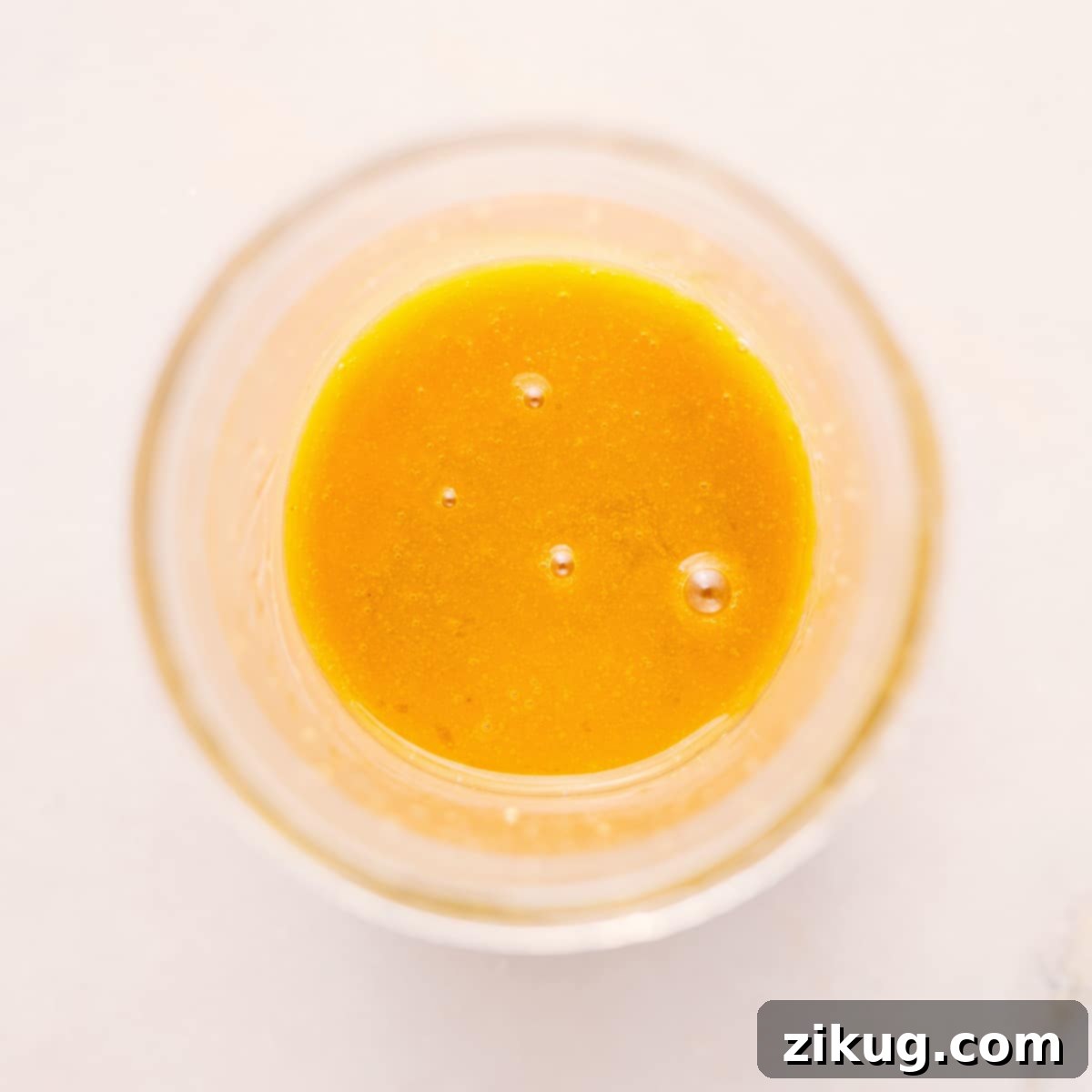 The perfectly emulsified White Balsamic Vinaigrette, showcasing its smooth texture and readiness to be savored with any meal.