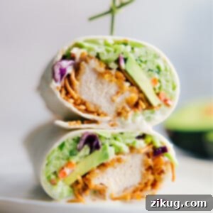 Asian Chicken Wraps stacked on top of each other.