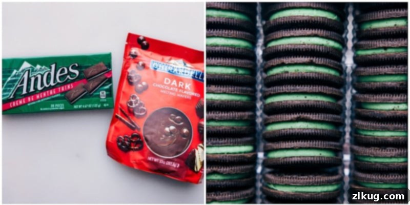 Ingredient shot-- image of the chocolate and Oreos used in this recipe