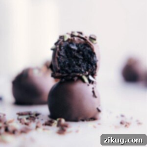 A stack of delicious Mint Oreo Truffles
