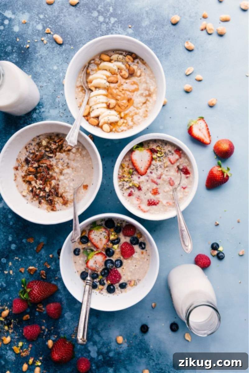 four flavors of Microwave Oatmeal