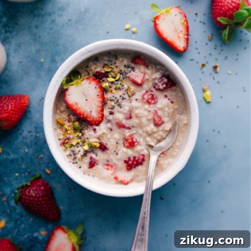 Strawberries and Cream Microwave Oatmeal