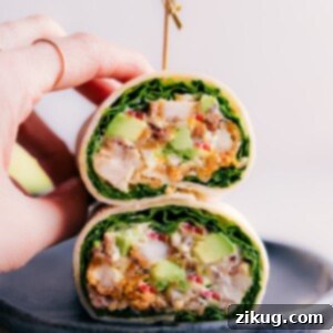 Finished Chicken Bacon Avocado Wrap