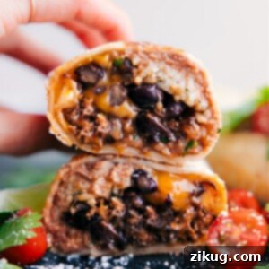 Finished Beef Burrito Recipe