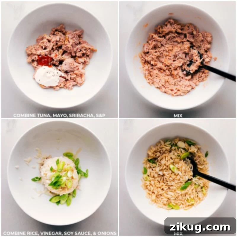 Instant Tuna Rice Delight 5 A vibrant selection of fresh toppings for the Tuna Rice Bowl, including sliced avocado, crisp cucumber, and a bright lemon wedge, ready to be added for ultimate freshness and flavor.