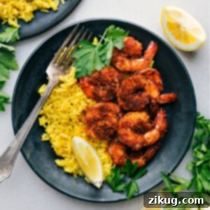Blackened Shrimp with Yellow Rice