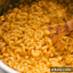 Instant Pot Mac and Cheese ready to serve.