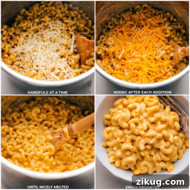 A vibrant bowl of Instant Pot Mac and Cheese, with steam gently rising, ready to be enjoyed.