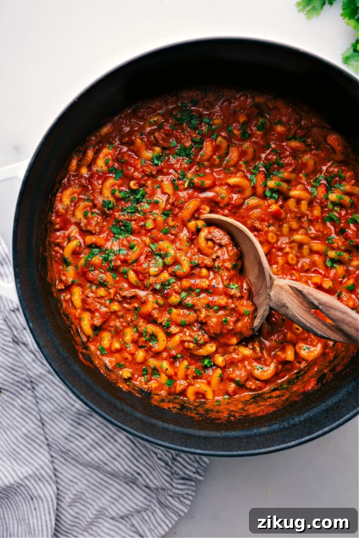 Easy Homemade Hamburger Helper Recipe, a creamy, cheesy one-pot dish with ground beef and pasta.