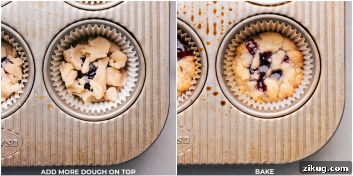 Baking Costco's Raspberry Crumble Cookies. Costco's Raspberry Crumble Cookies in the pan, ready to bake.