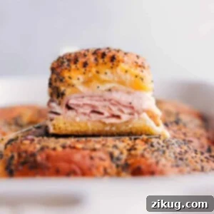 Turkey Sliders fresh out of the oven, with melted cheese.