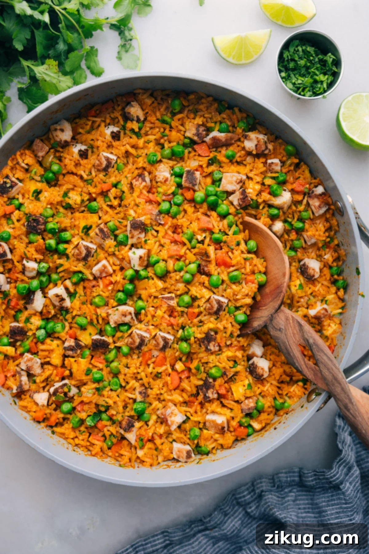 Delicious One Pot Coconut Curry Chicken and Rice A vibrant bowl of One Pot Curry Chicken and Rice, ready to be enjoyed, garnished with fresh cilantro.