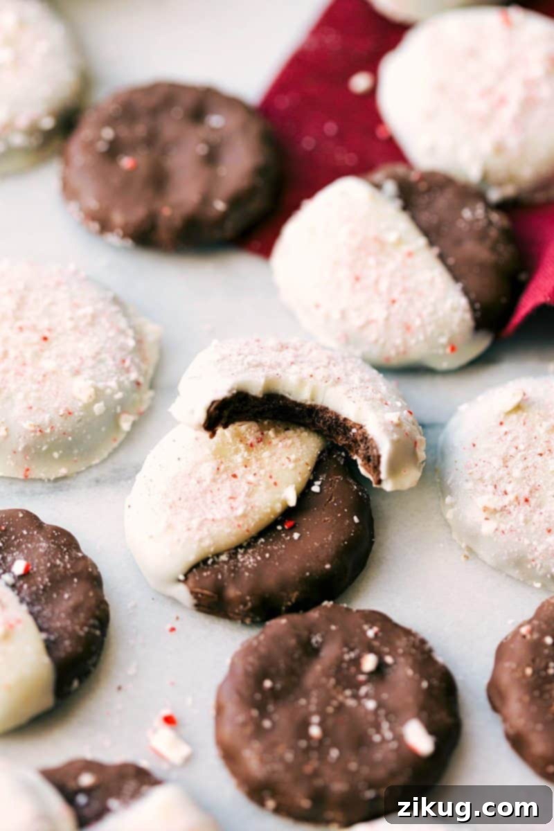Easy Peppermint Bark Cookies: A quick and simple Christmas treat recipe for the holidays. Delicious and festive Peppermint Bark Cookies, a perfect quick Christmas treat for gifting or sharing.