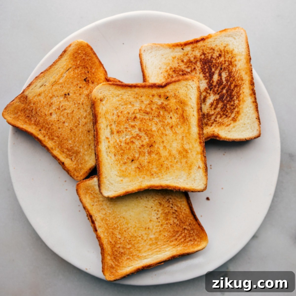 The bread for the BLT toasted to a golden perfection for an extra yummy sandwich.