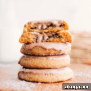 Delicious Brown Sugar Pop-Tart Cookies with a sweet glaze.