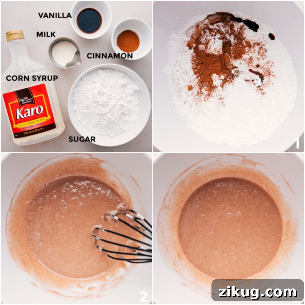 How To Prepare The Perfect Pop-Tart Cookie Glaze Whisking together powdered sugar, milk, and vanilla to create a smooth cinnamon glaze for the Pop-Tart Cookies.