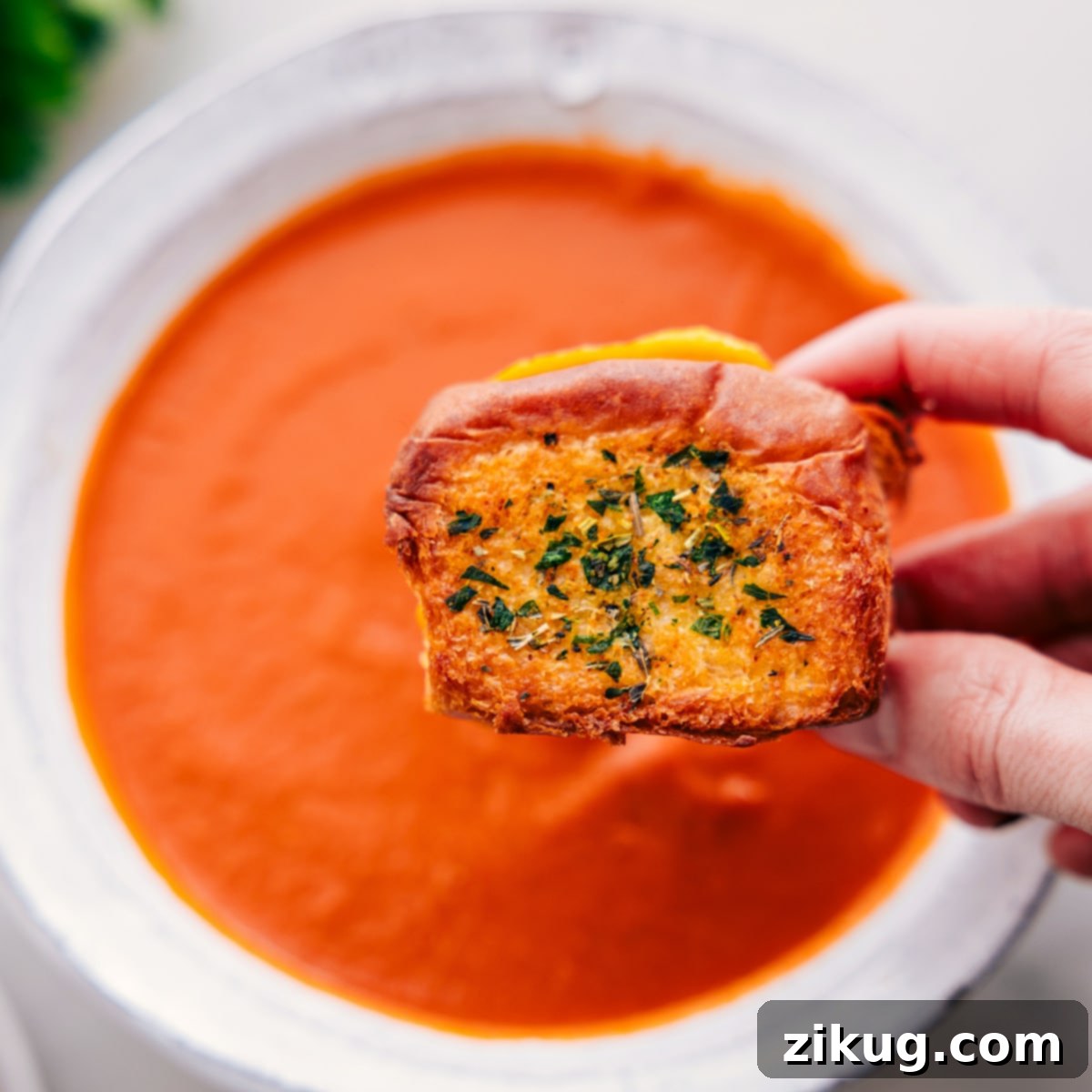 The Ultimate Soup Dipper, Mini Grilled Cheese Mini grilled cheese, ready to be dipped into tomato soup—the ultimate soup dipper!