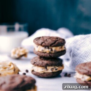 Finished Homemade Cookie Dough Oreos