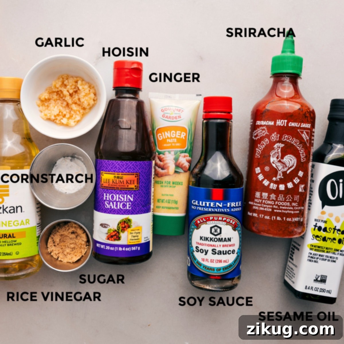 The Best Sauce In Asian Ground Beef All the sauce ingredients for Asian ground beef are prepped and ready for easy assembly.