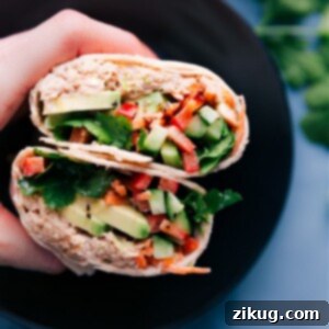 Finished Sriracha Tuna Salad Wraps on a plate, ready to be served