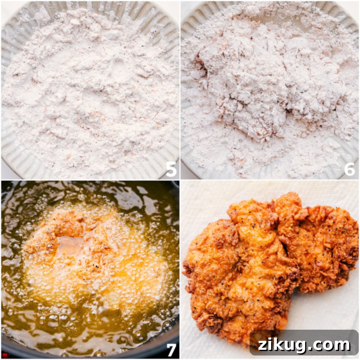 Chicken coated in dry rub and fried until golden and crispy.