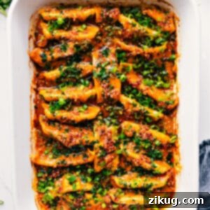 A tempting image of the finished One Pan Dumpling Dinner, ready to be enjoyed.