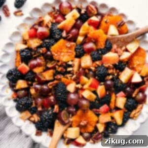 Fall Fruit Salad with Maple-Cinnamon Citrus Dressing