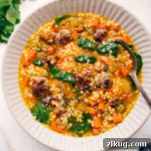 A bowl of delicious Italian Wedding Soup