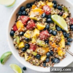 Quinoa Fruit Salad in a bowl.