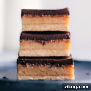 Finished Homemade Twix Bars