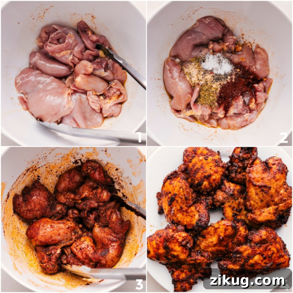 How To Make Chicken Fajita Bowl Toss the chicken in oil and seasonings for these chicken fajitas.