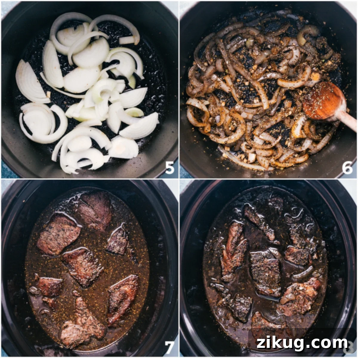How To Make Crockpot Roast Recipe: Step-by-Step Guide Sauté the onions and garlic, then add them to the slow cooker with the seared beef and flavorful broth for this incredible crockpot roast recipe.